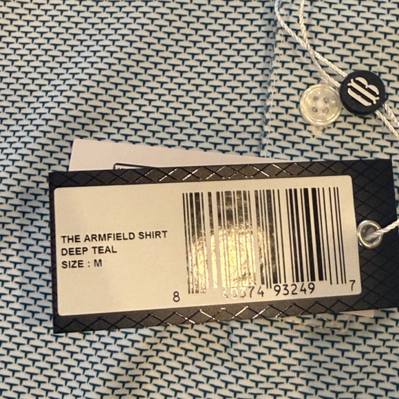 Holderness & Bourne Men's Medium The Armfield Deep Teal Polo MSRP $125 - Picture 5 of 7